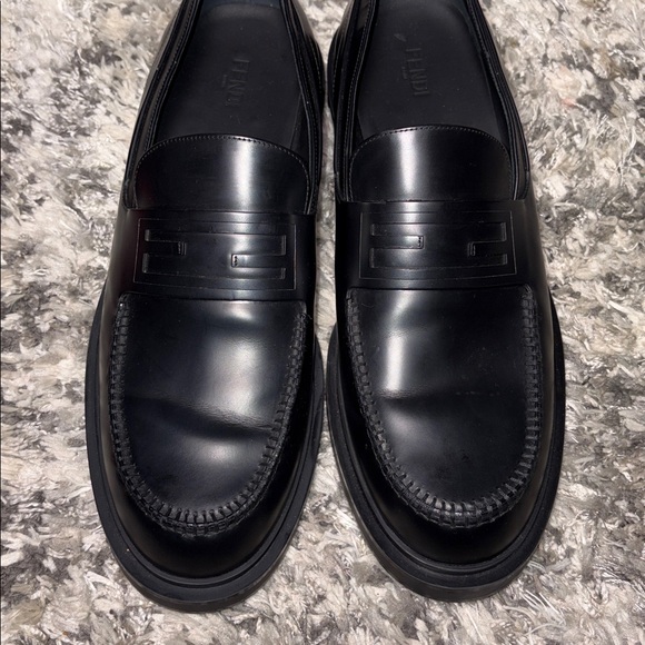 FENDI Frame Leather Loafer Size 12 - Picture 6 of 16